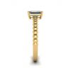 Bearded Ring with Emerald Cut Diamond Yellow Gold, Image 3