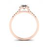 Halo Princess Cut Diamond Ring in Rose Gold, Image 2