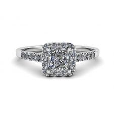 Halo Princess Cut Diamond Ring