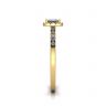 Halo Princess Cut Diamond Ring in Yellow Gold, Image 4