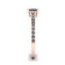 Princess Cut Diamond Ring with Side Pave in 18K Rose Gold, Image 3