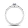 Princess Cut Diamond Ring with Side Pave, Image 2