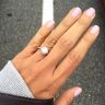 18K White Gold Ring with Round Diamond in Halo, Image 5