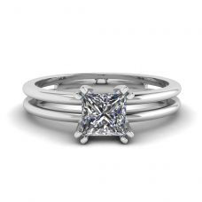 Contemporary Princess Cut Engagement Ring