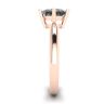 Rhombus Princess Cut Diamond Solitaire Ring Rose Gold, Image 3