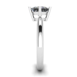 Rhombus Princess Cut Diamond Solitaire Ring White Gold - Photo 2