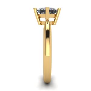 Rhombus Princess Diamond Solitaire Ring Yellow Gold - Photo 2