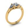 Three Diamond Ring in 18K Yellow Gold, Image 4