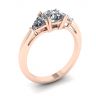 Three Diamond Ring in 18K Rose Gold, Image 4