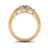 Three Diamond Ring in 18K Yellow Gold, Image 2