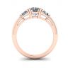 Three Diamond Ring in 18K Rose Gold, Image 2