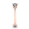 Three Diamond Ring in 18K Rose Gold, Image 3