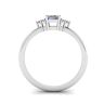 Emerald Cut Diamond Ring with Side Diamonds, Image 2