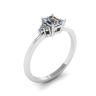 Emerald Cut Diamond Ring with Side Diamonds, Image 4