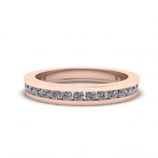 Channel Setting Eternity Diamond Ring Rose Gold