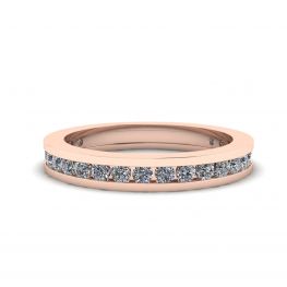 Channel Setting Eternity Diamond Ring Rose Gold Channel Setting Eternity Diamond Ring Rose Gold