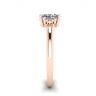 Oval Diamond with 3 Side Diamonds Ring Rose Gold, Image 3