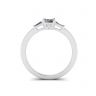 Emerald Cut and Side Baguette Diamond Ring, Image 2