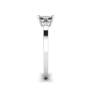 Emerald Cut and Side Baguette Diamond Ring - Photo 2