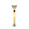 Emerald Cut and Side Baguette Diamond Ring Yellow Gold, Image 3