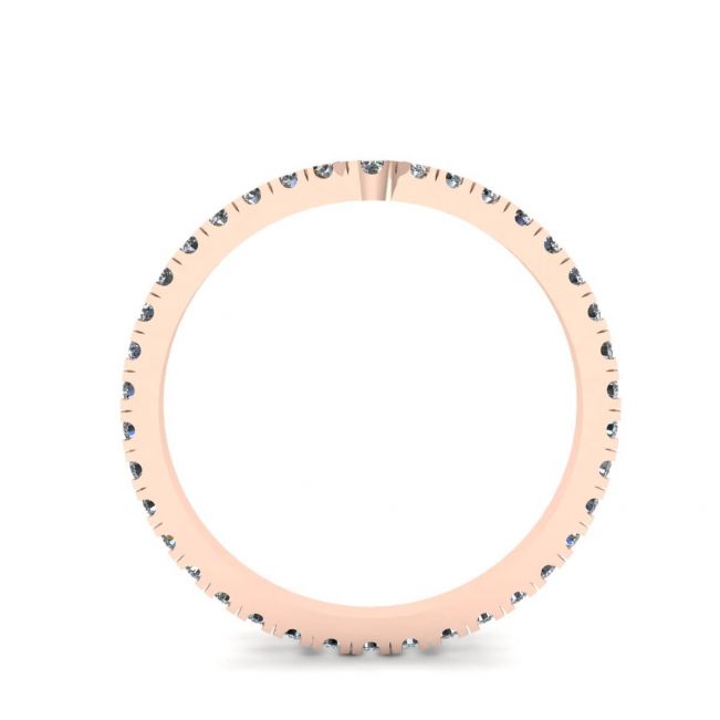Curved Diamond Eternity Band Rose Gold - Photo 1