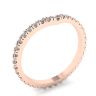 Curved Diamond Eternity Band Rose Gold, Image 4
