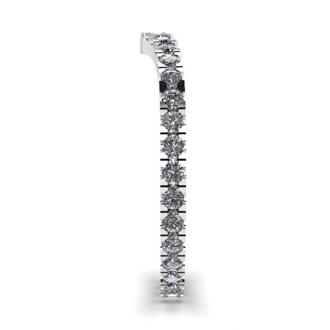 Curved Diamond Eternity Band White Gold - Photo 2