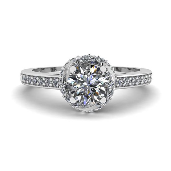 Twisted Style Diamond Ring, Enlarge image 1