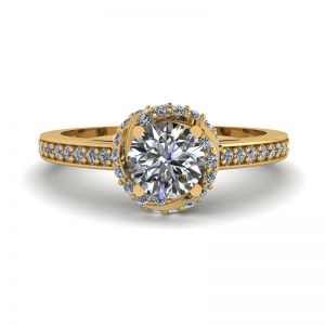Golden Ring with Diamonds