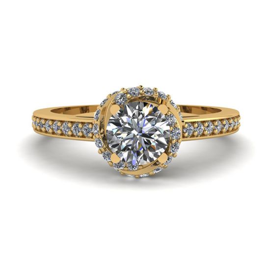 Golden Ring with Diamonds, Enlarge image 1
