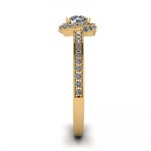 Golden Ring with Diamonds - Photo 2