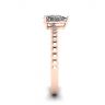 Beaded Band Pear Cut Engagement Ring Rose Gold, Image 3
