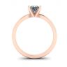 Mixed Rose and White Gold Ring with Princess Diamond, Image 2