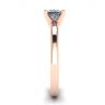 Mixed Rose and White Gold Ring with Princess Diamond, Image 3