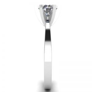 Diamond Ring in 18K White Gold for Engagement - Photo 2