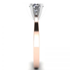 Diamond Ring in 18K Rose Gold for Engagement - Photo 2