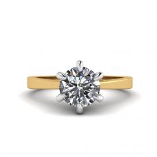 Mixed Gold Engagement ring with Diamond