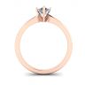 Pear Diamond Solitaire Ring in 6 prongs Rose Gold, Image 2