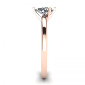 Pear Diamond Solitaire Ring in 6 prongs Rose Gold - Photo 2