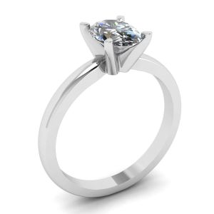 Oval Diamond Ring White Gold - Photo 3