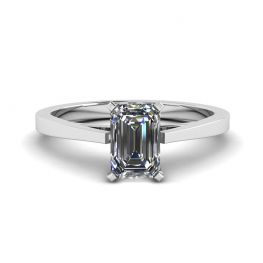 Emerald Cut Diamond Ring in Futuristic Style Emerald Cut Diamond Ring in Futuristic Style