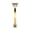 Futuristic Style Emerald Cut Diamond Ring in 18K Yellow Gold, Image 3