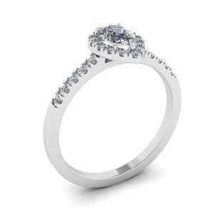 Pear Diamond Ring with Halo - Photo 3
