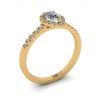 Halo Diamond Pear Shape Ring in 18K Yellow Gold, Image 4