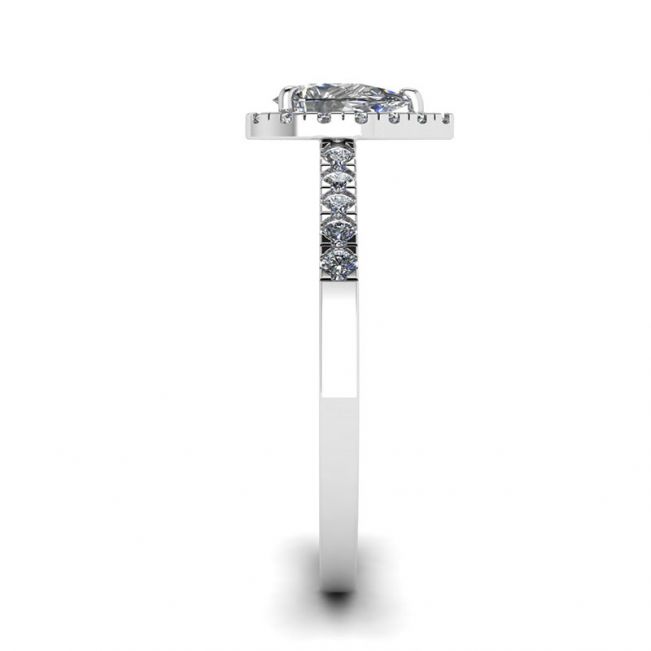 Pear Diamond Ring with Halo - Photo 2