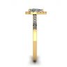 Halo Diamond Pear Shape Ring in 18K Yellow Gold, Image 3