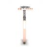 Halo Diamond Pear Shape Ring in 18K Rose Gold, Image 3
