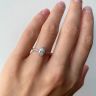 Pear Diamond Ring with Halo, Image 5