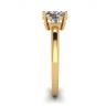 Oval Diamond Side Baguettes Yellow Gold Ring, Image 3