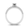 Emerald Cut Diamond Ring with Pave, Image 2